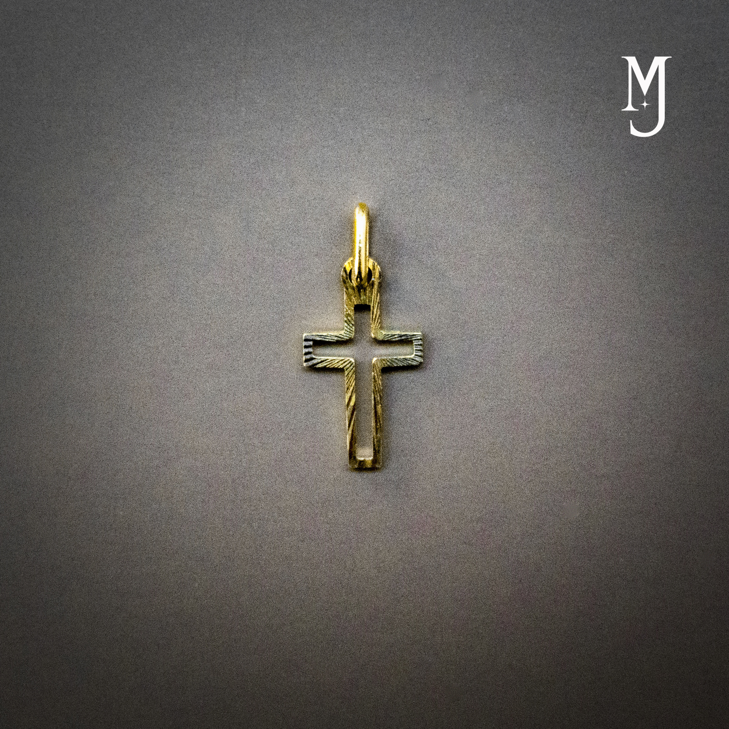 DIJE DE ORO CRUZ HUECA