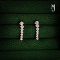 ARETES DE ORO BLANCO LARGOS