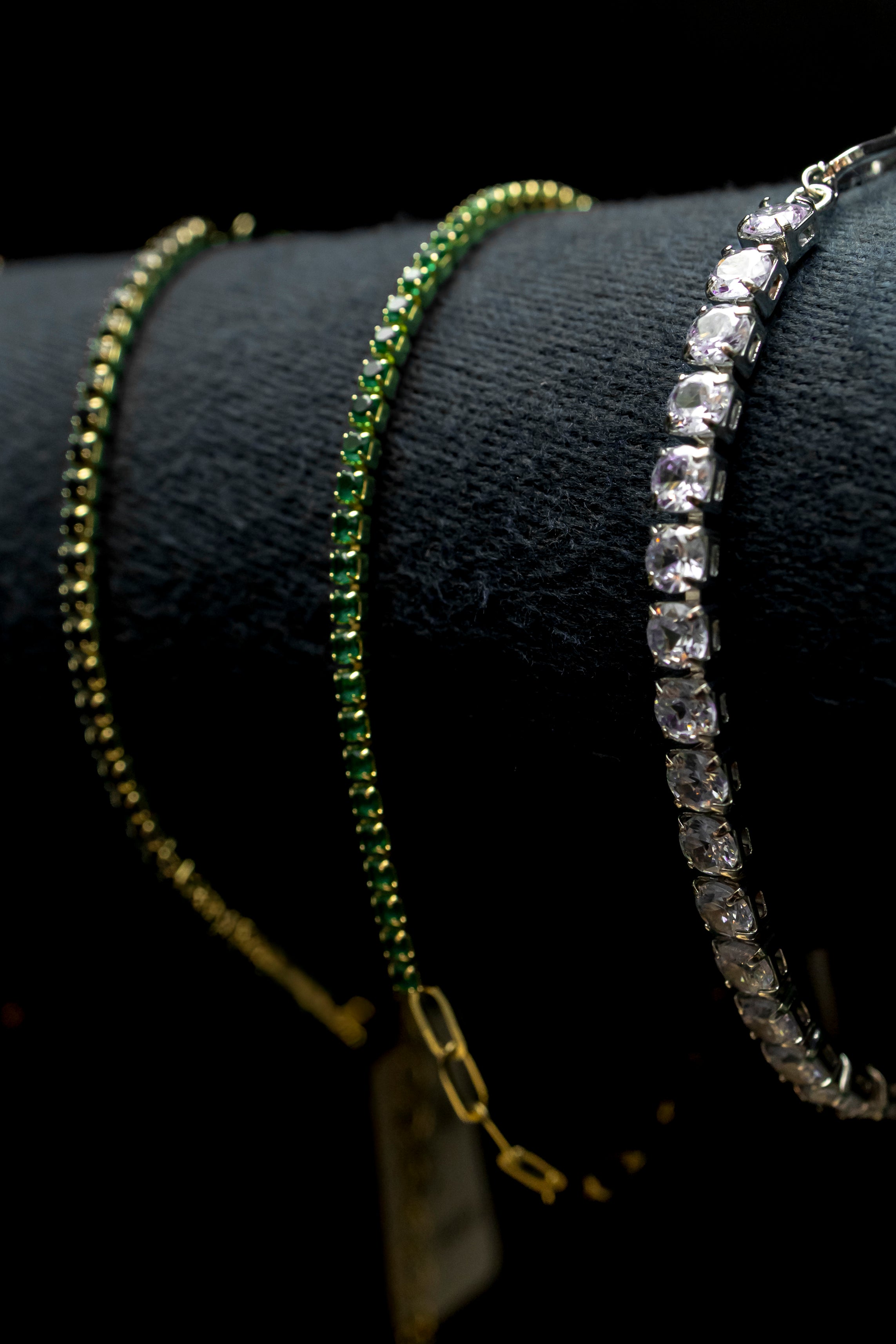 Pulsera tenis esmeralda