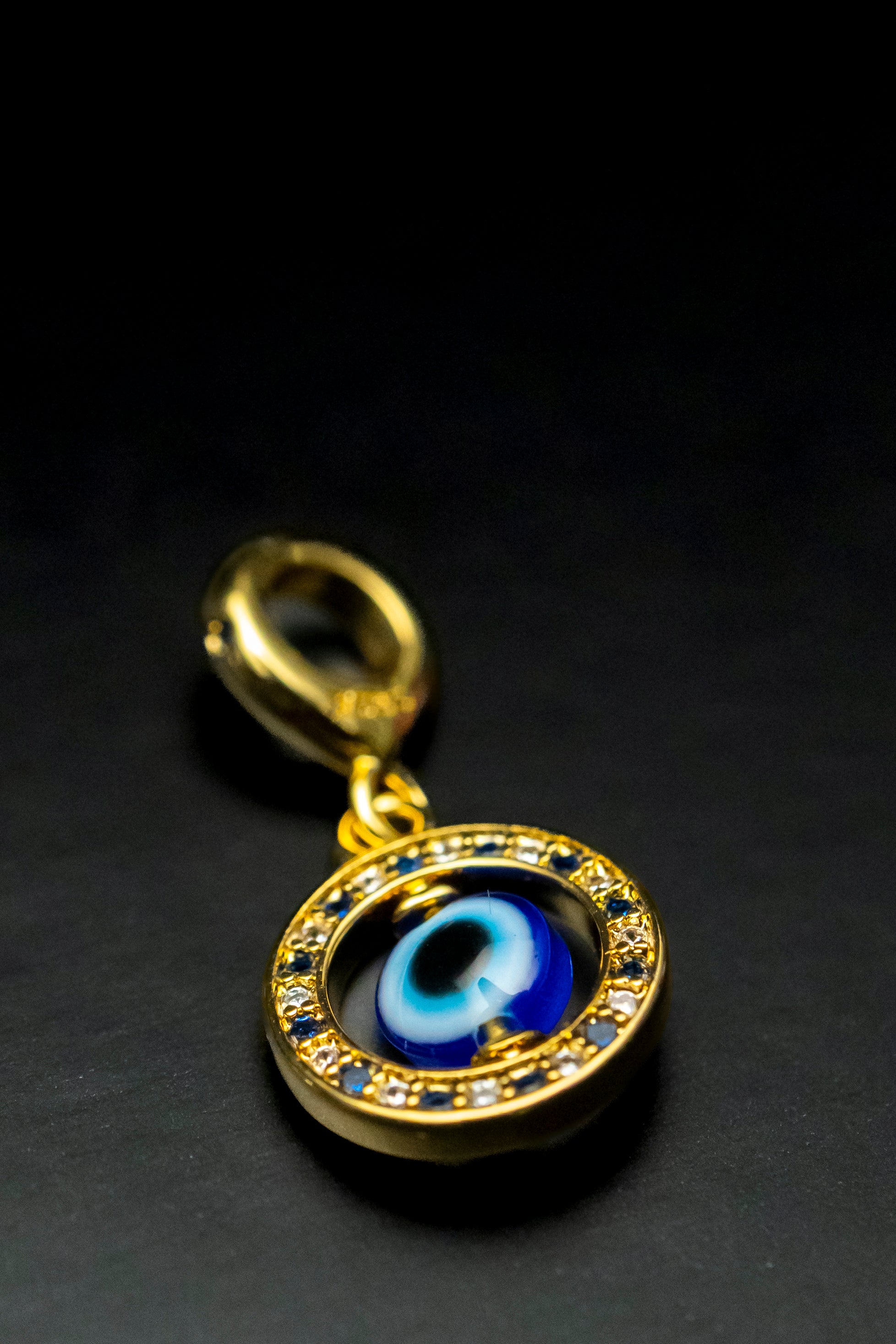 Dije Ojo Turco con Zirconia Dorado