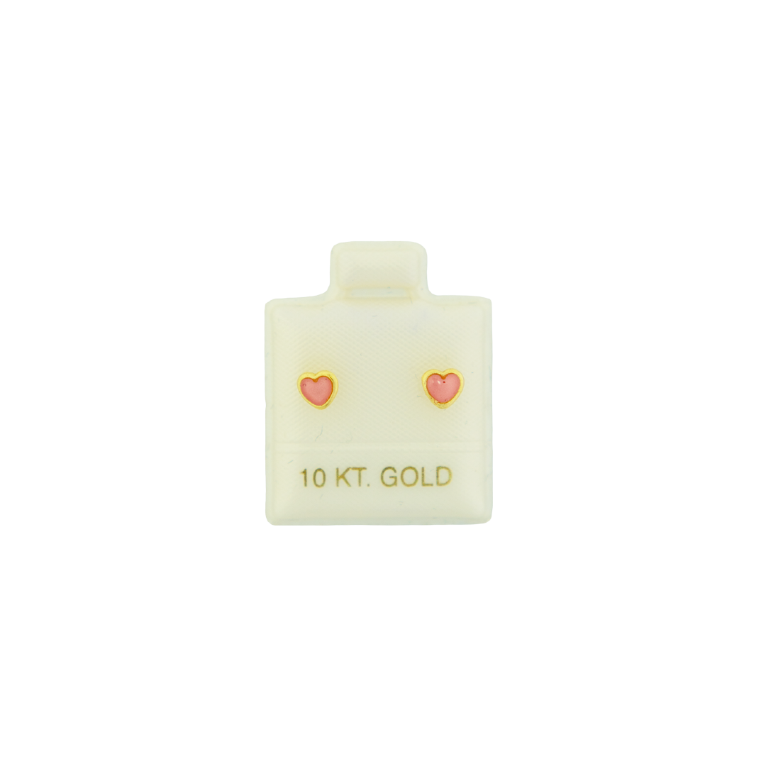 Aretes Corazones Rosados