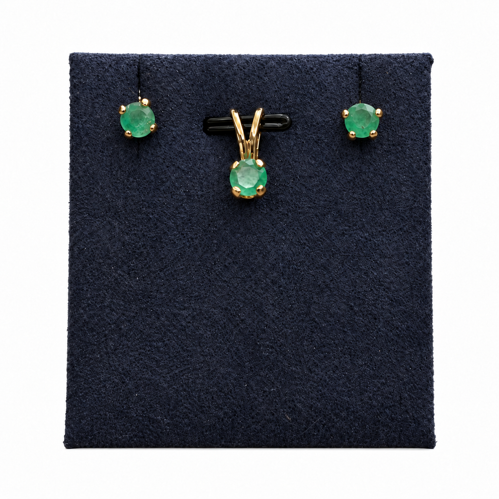 Cocora Esencial · Aretes de Oro 14K con Esmeraldas Colombianas
