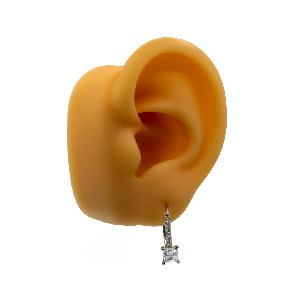Aretes ear cuff plateados