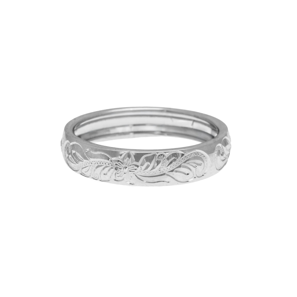 Anillo tallado flores