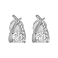Aretes líneas cruzadas moissanita