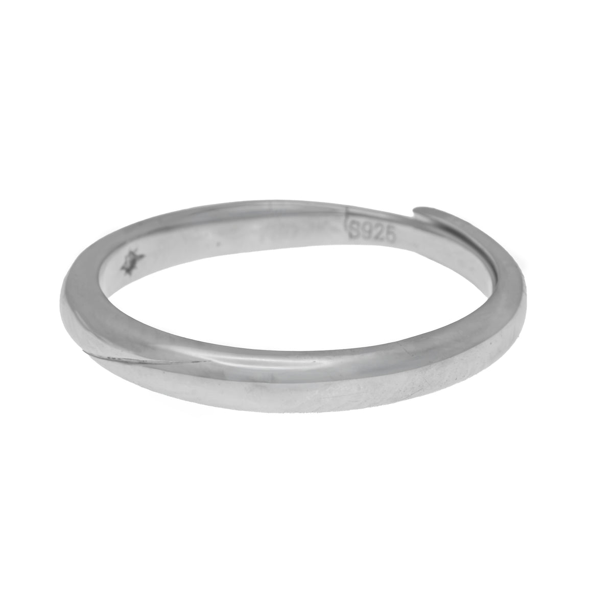 Anillo plateado ajustable