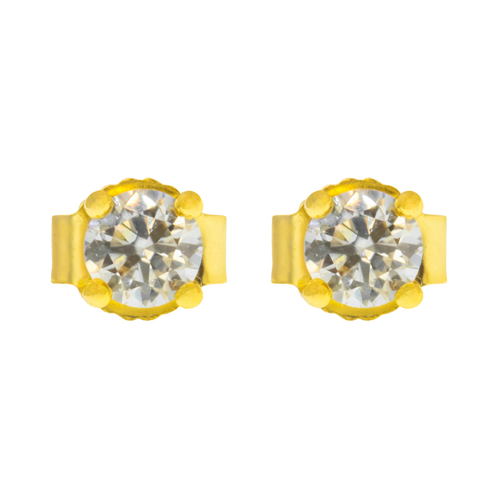 Aretes Moissanita 4 mm