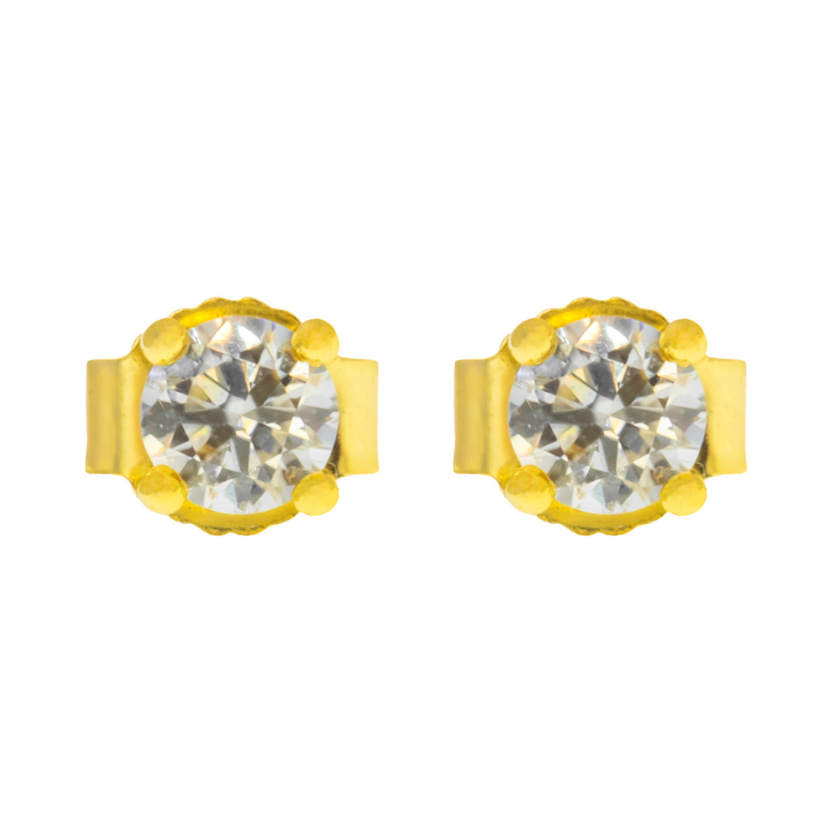 Aretes Moissanita 4 mm