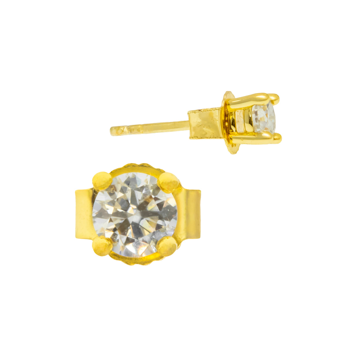 Aretes Moissanita 4 mm
