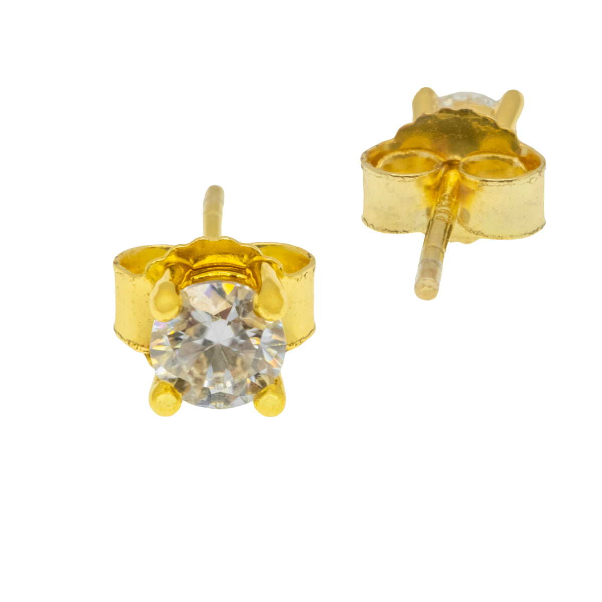 Aretes Moissanita 4 mm