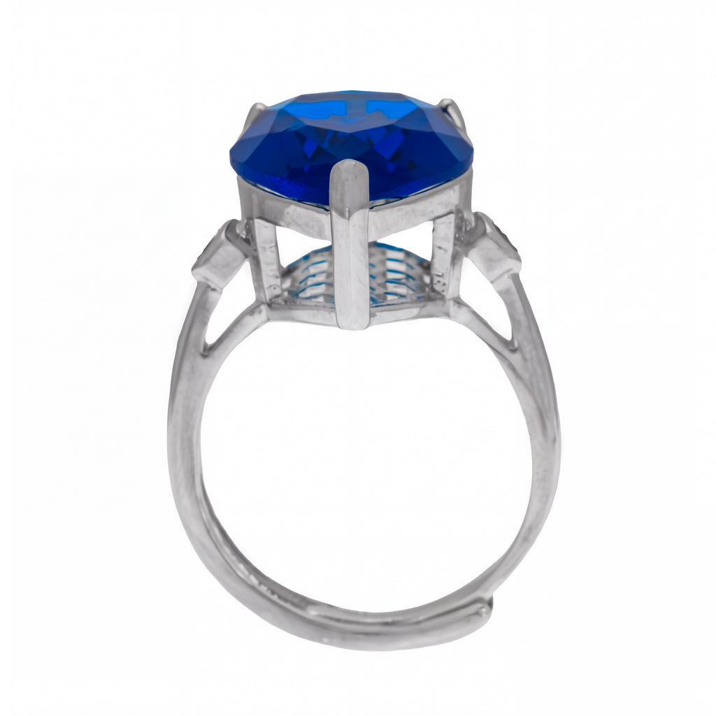 Anillo Azul Imperial Corte Pera
