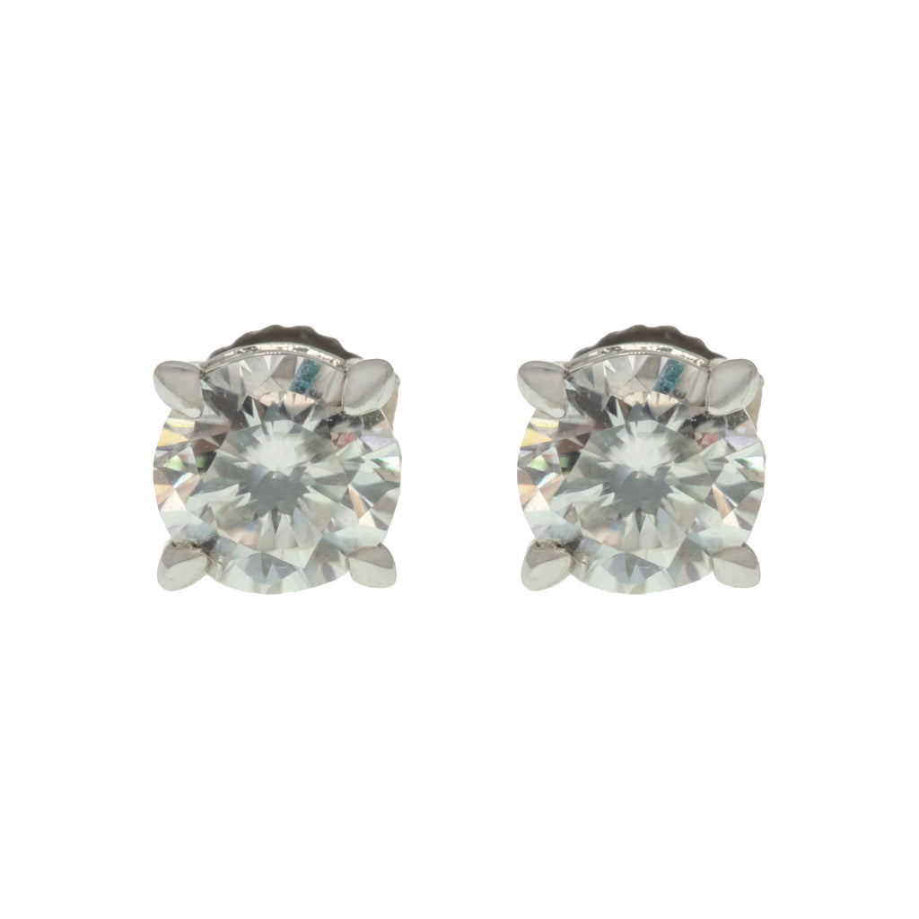 Aretes moissanita 6 mm