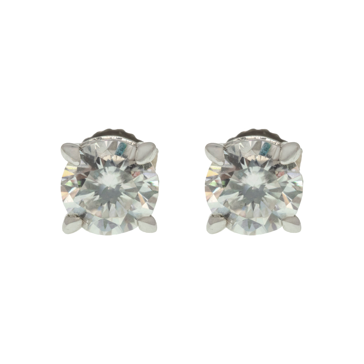 Aretes moissanita 6 mm