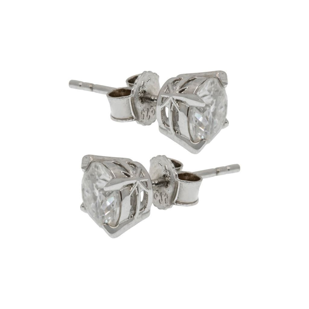 Aretes moissanita 6 mm