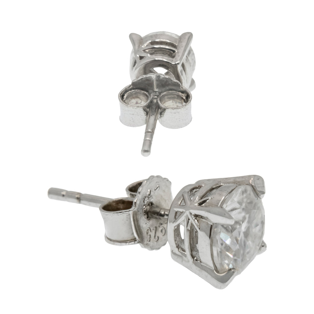 Aretes moissanita 6 mm