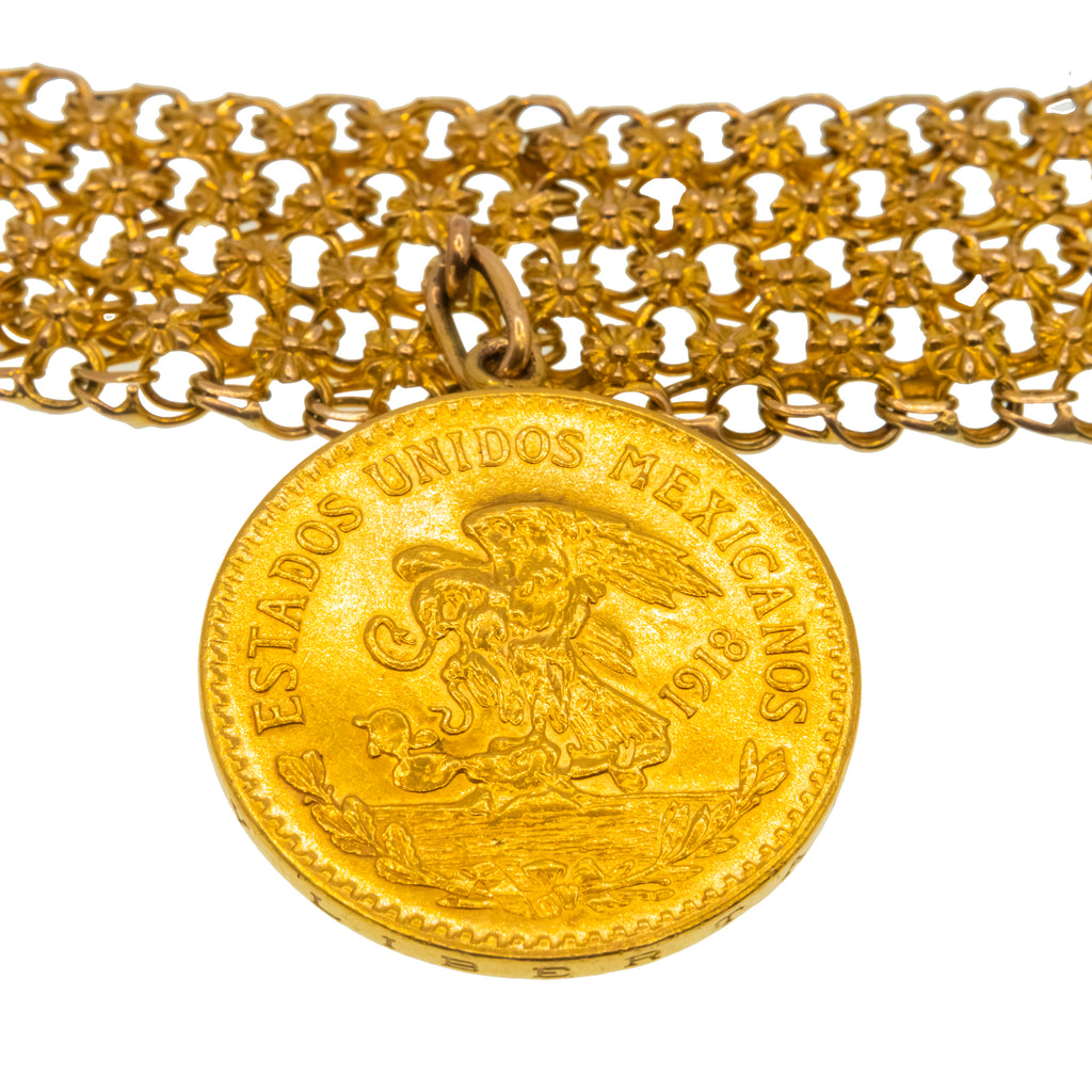 Brazalete con moneda oro