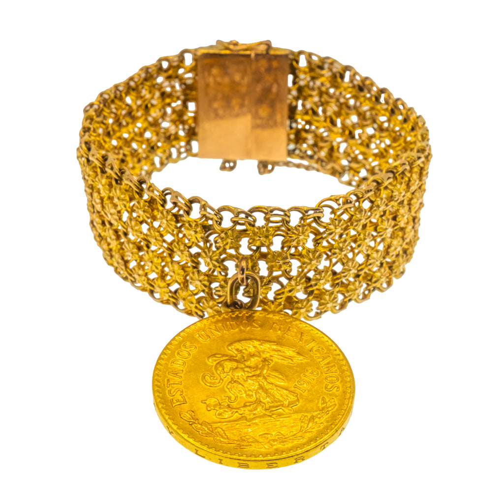 Brazalete con moneda oro