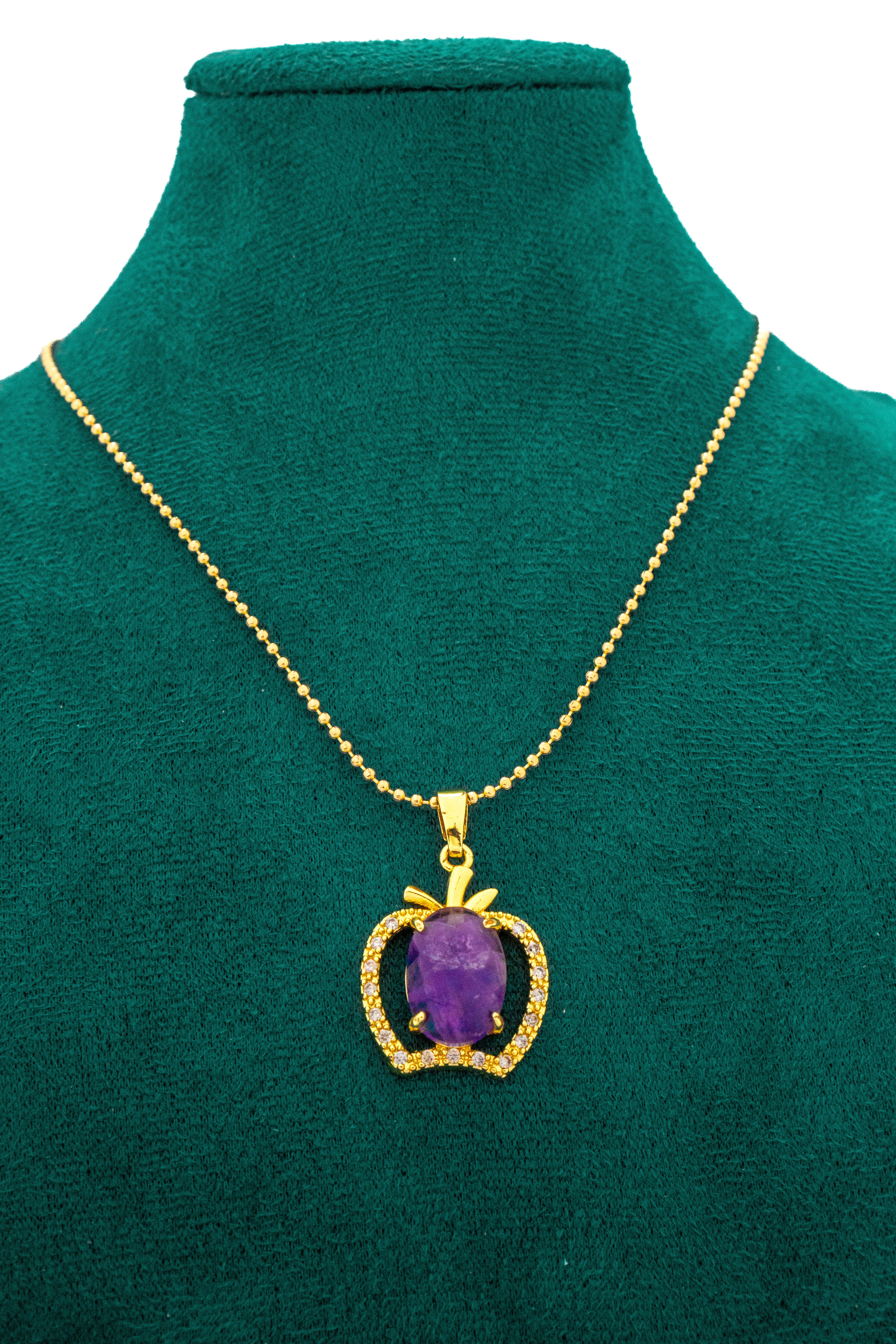Collar con dije de amatista