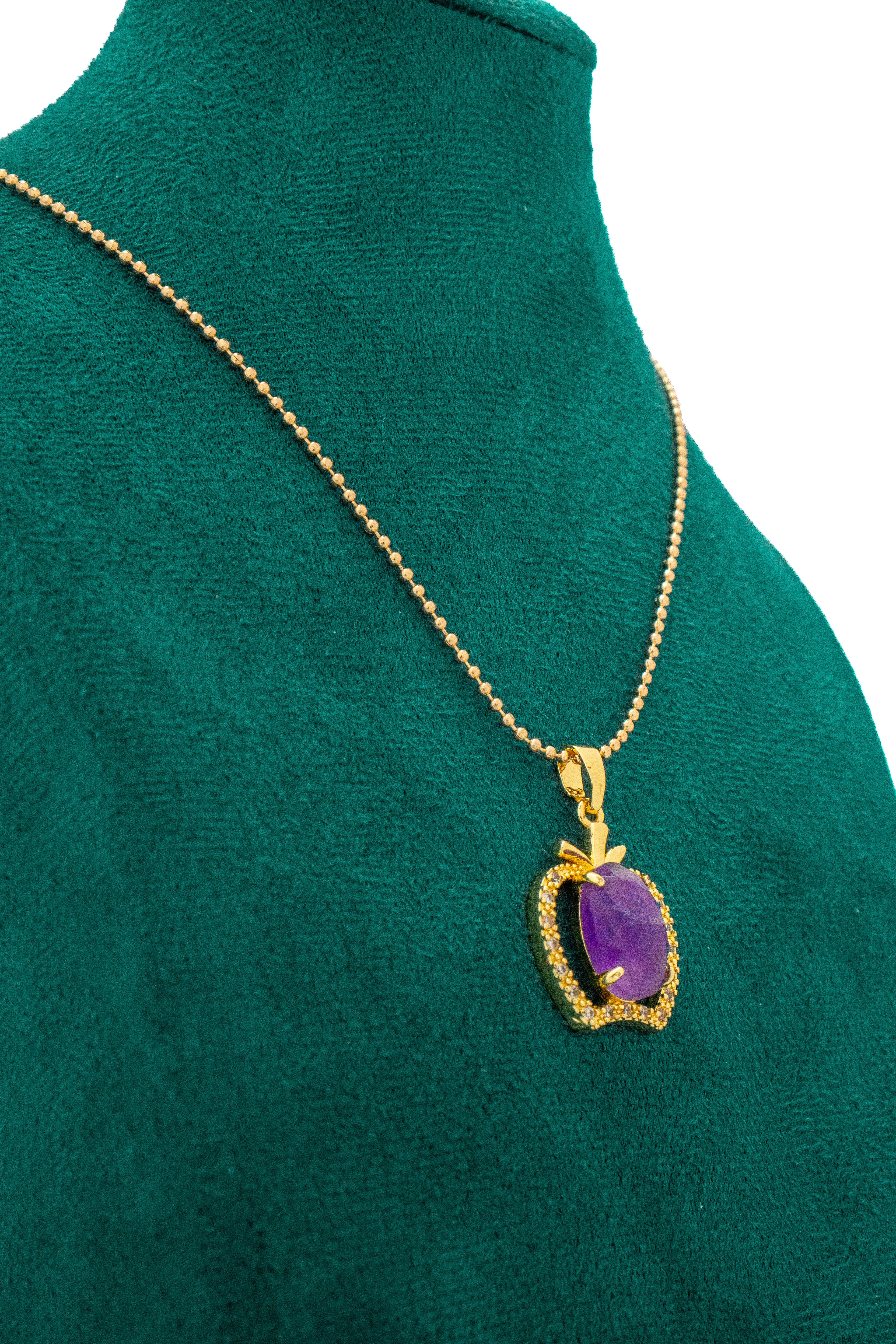 Collar con dije de amatista