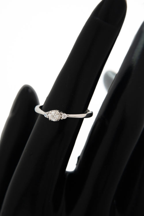 Anillo con moissanita blanca - Alkimia Joyeria