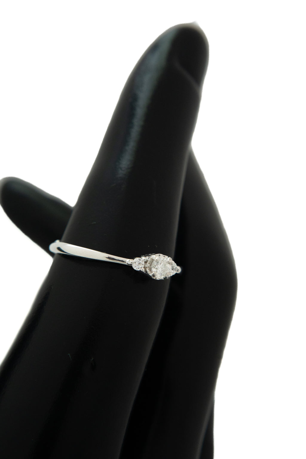 Anillo moissanita blanca