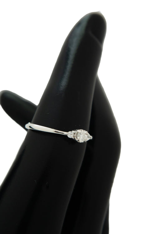 Anillo moissanita blanca