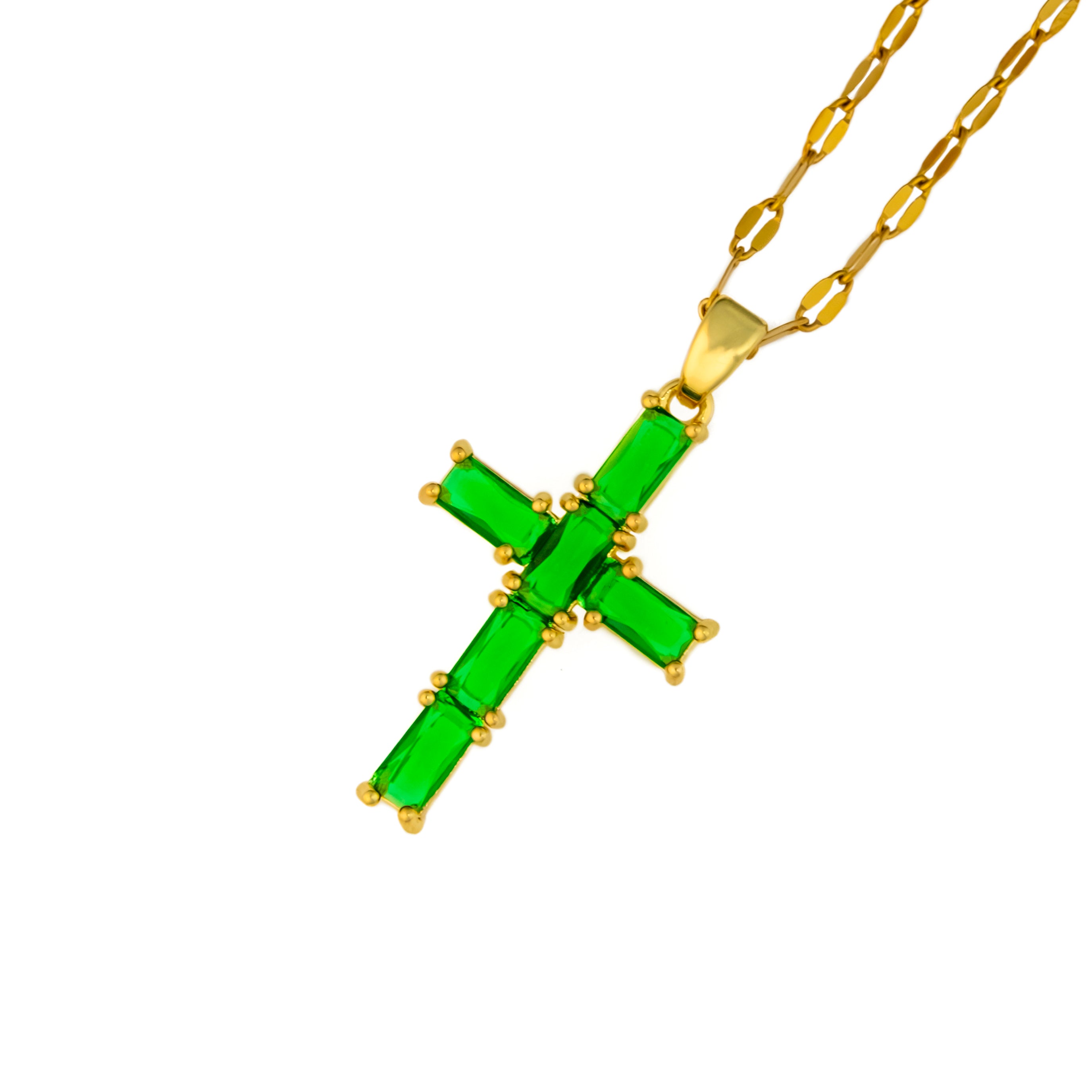 Collar Cruz Verde