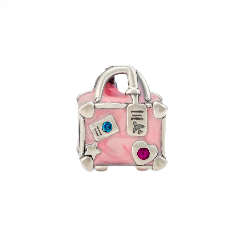 Charm Maleta Rosa Viajera