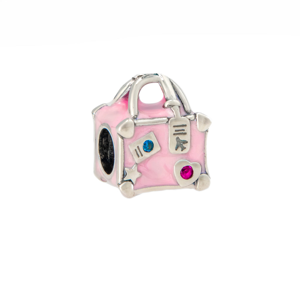 Charm Maleta Rosa Viajera