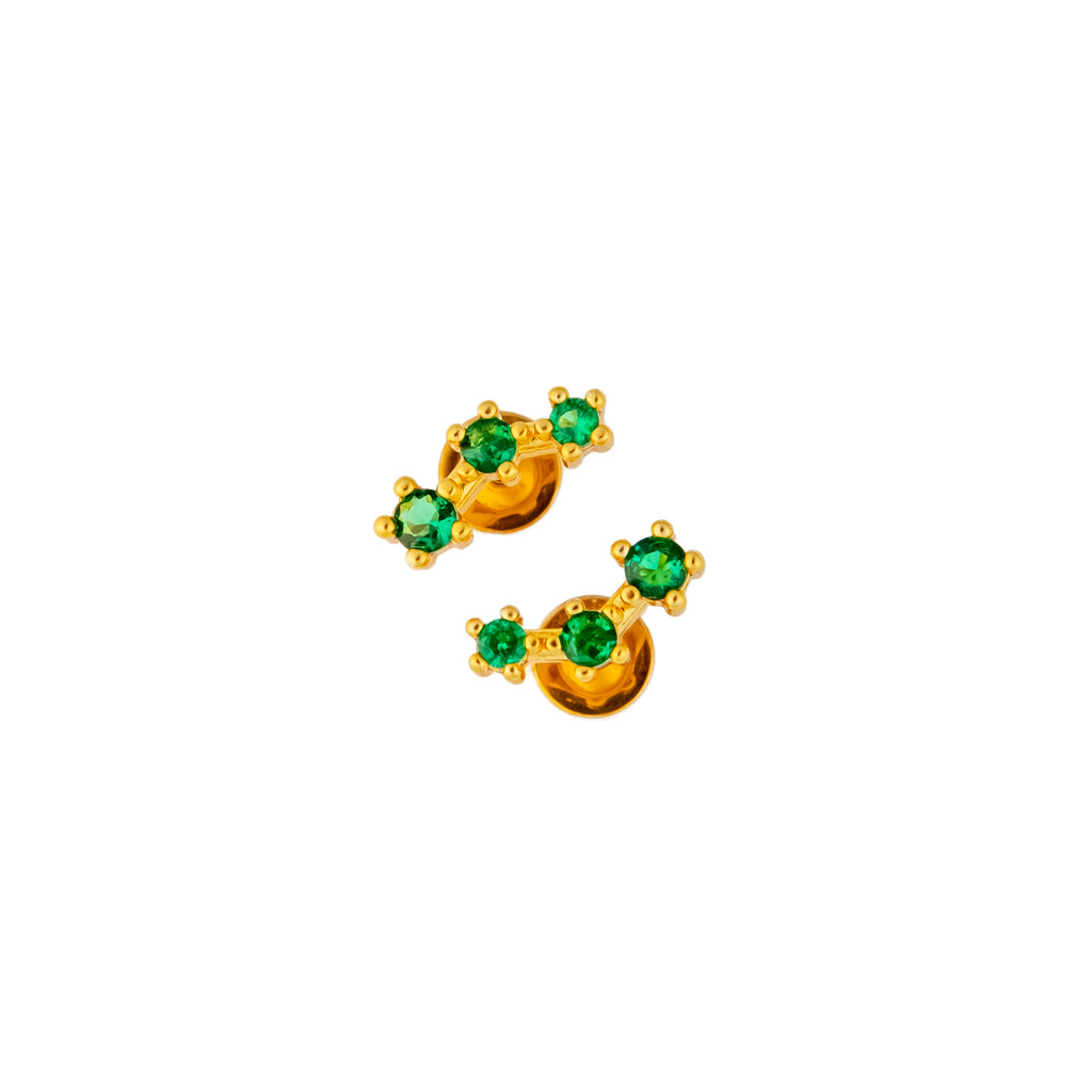 Aretes Espiral Verde