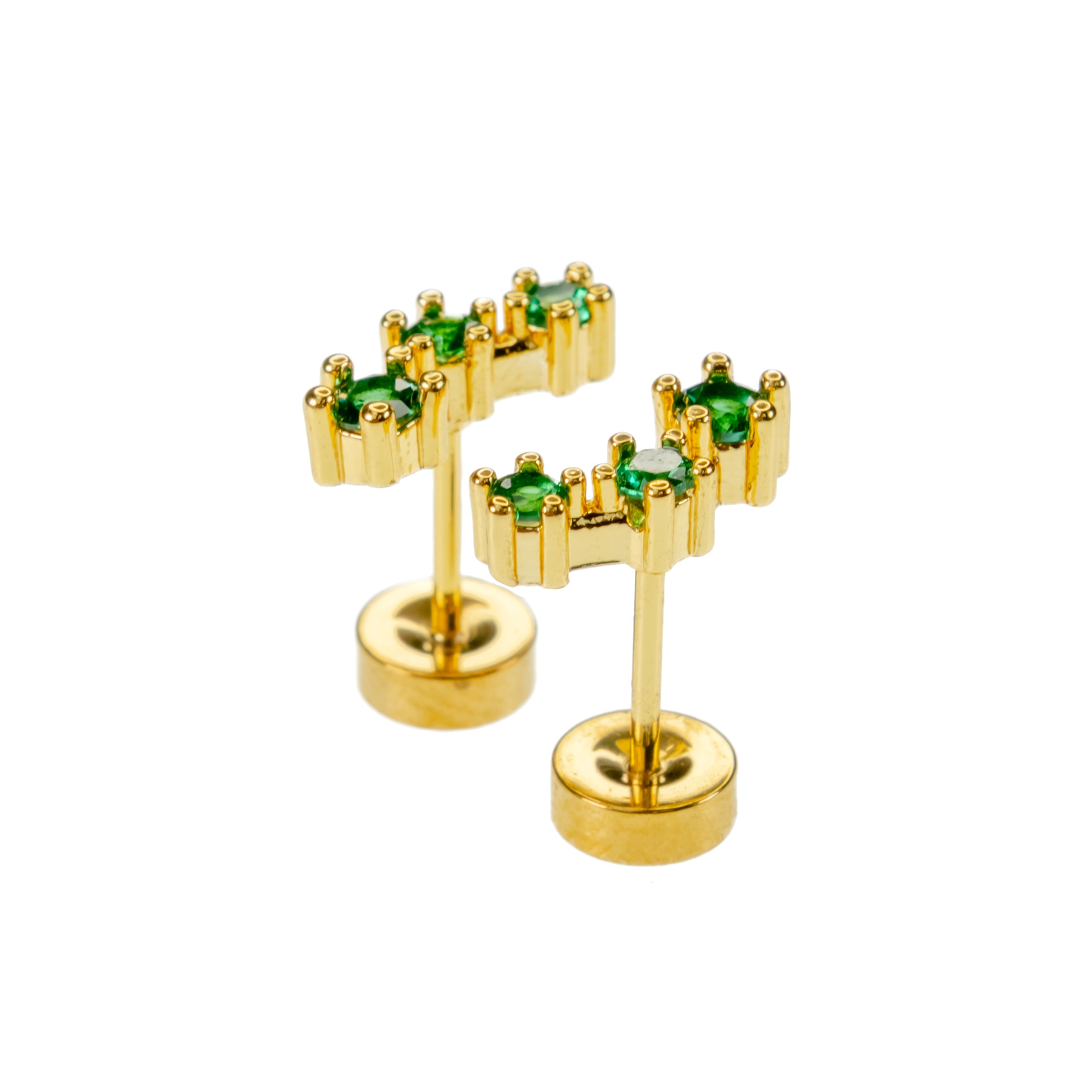 Aretes Espiral Verde