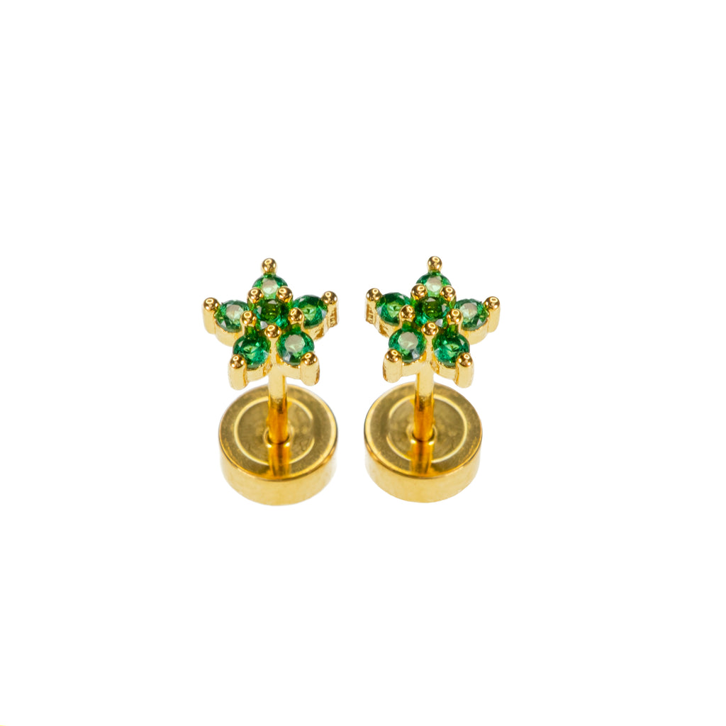 Aretes Espiral Verde