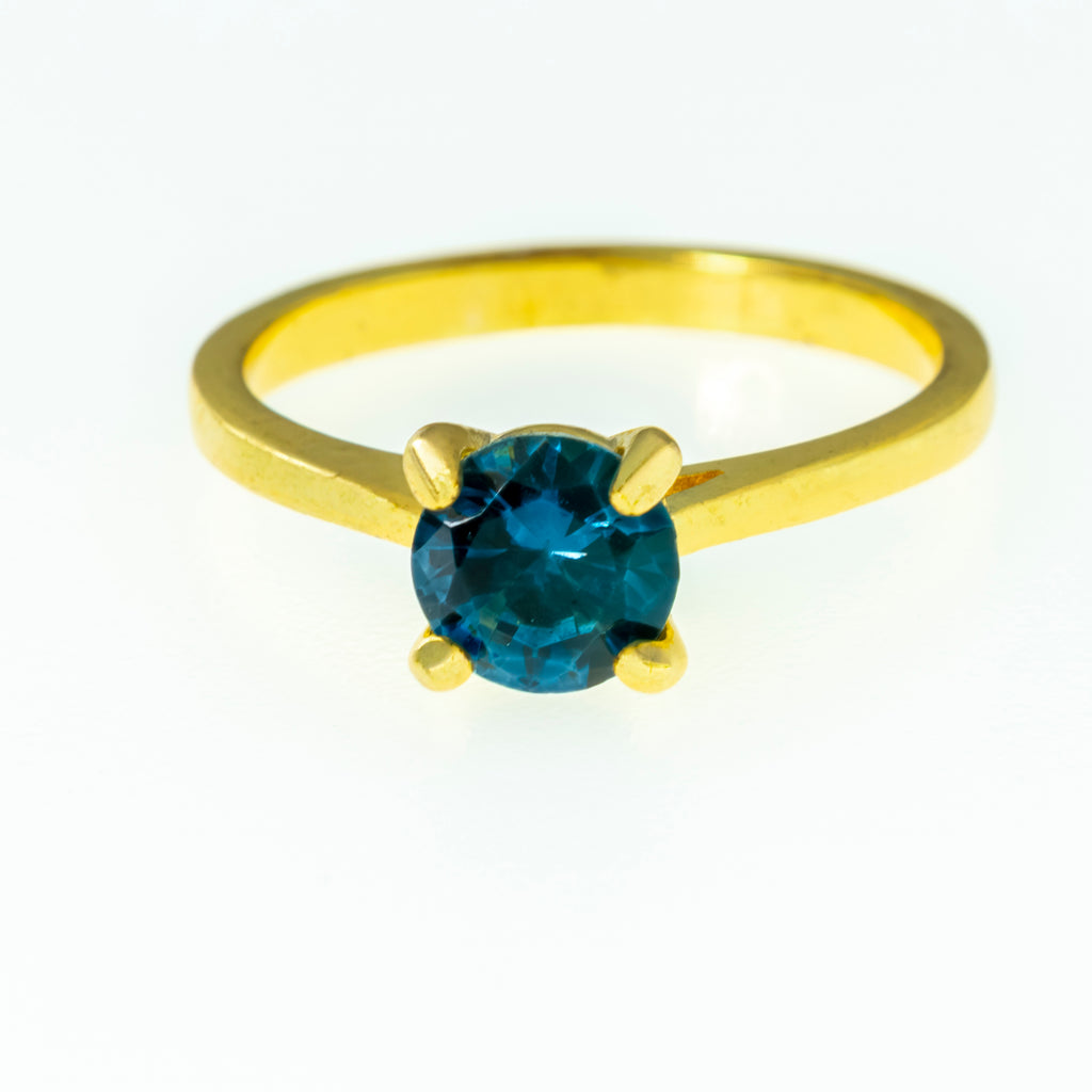 Anillo Solitario Azul