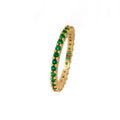 Anillo Geométrico Verde Minimal