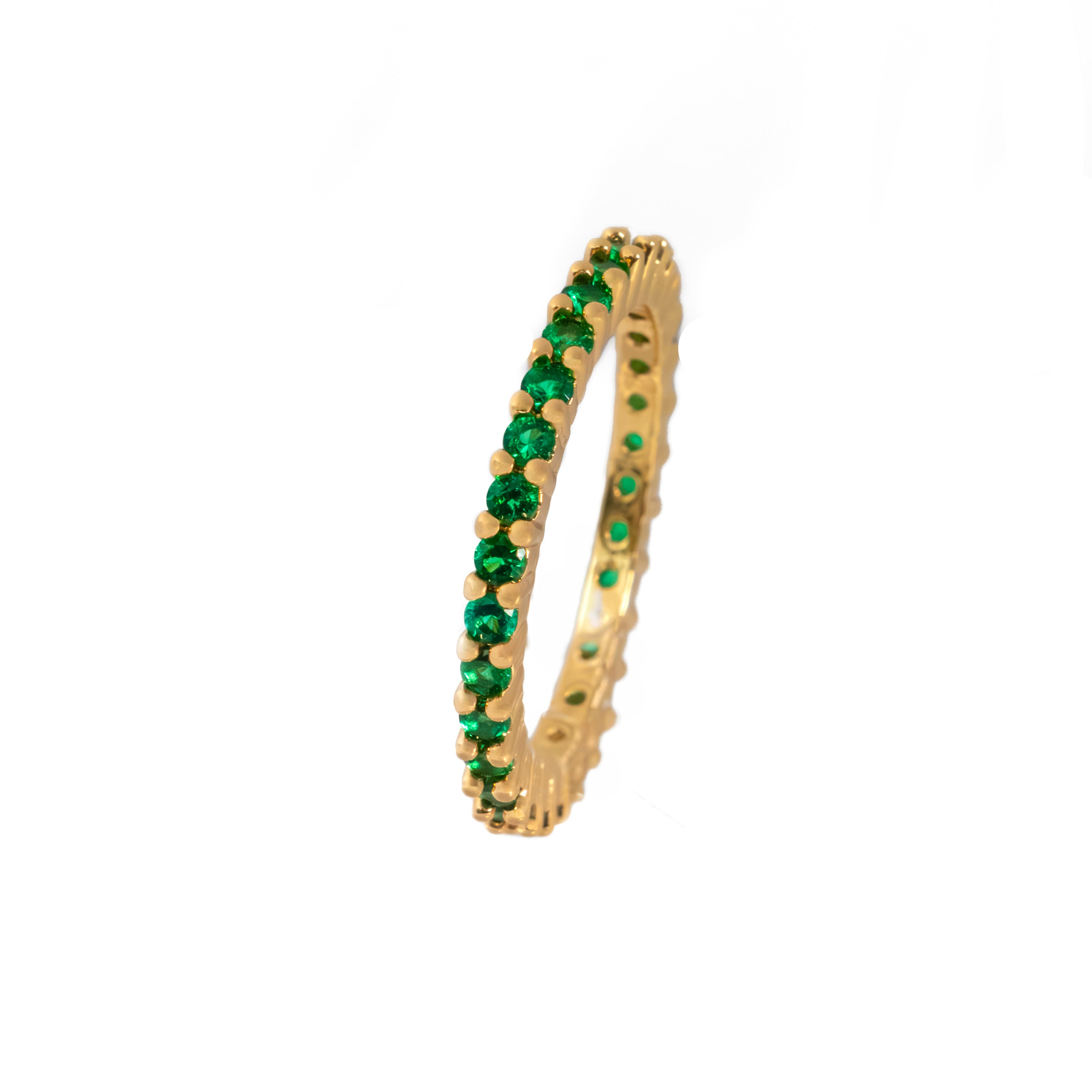 Anillo Geométrico Verde Minimal