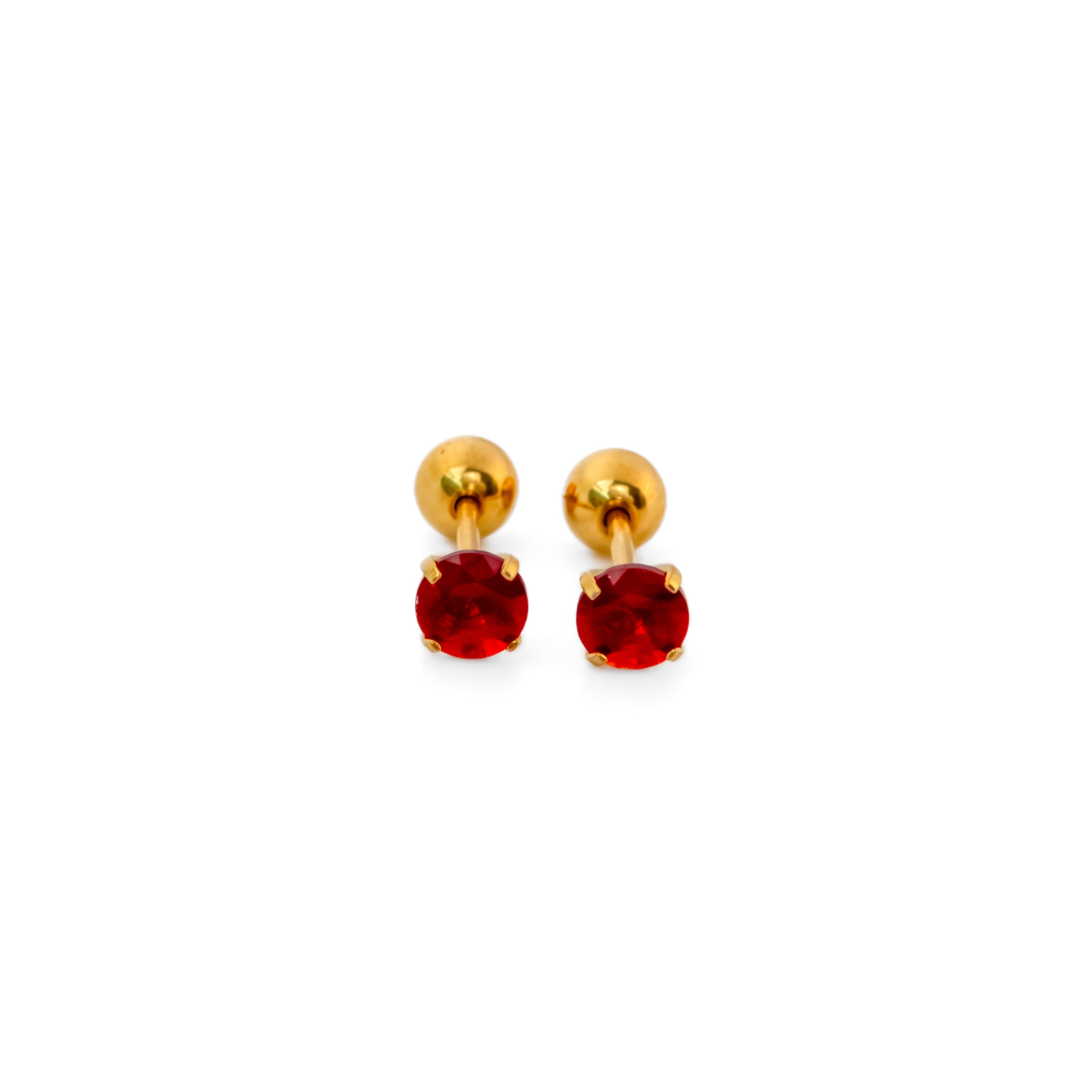Aretes Mini Punto Rojo