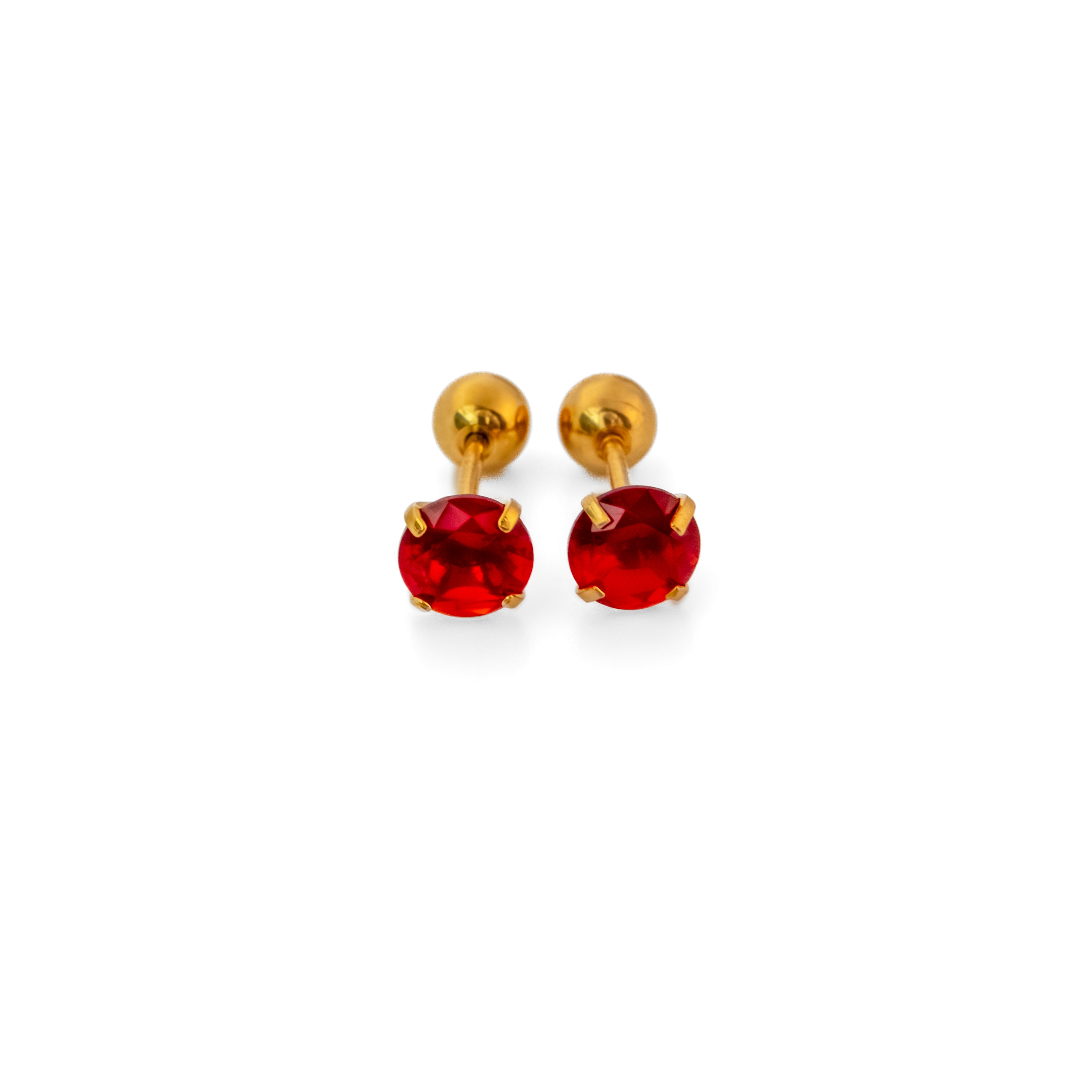 Aretes Mini Punto Rojo