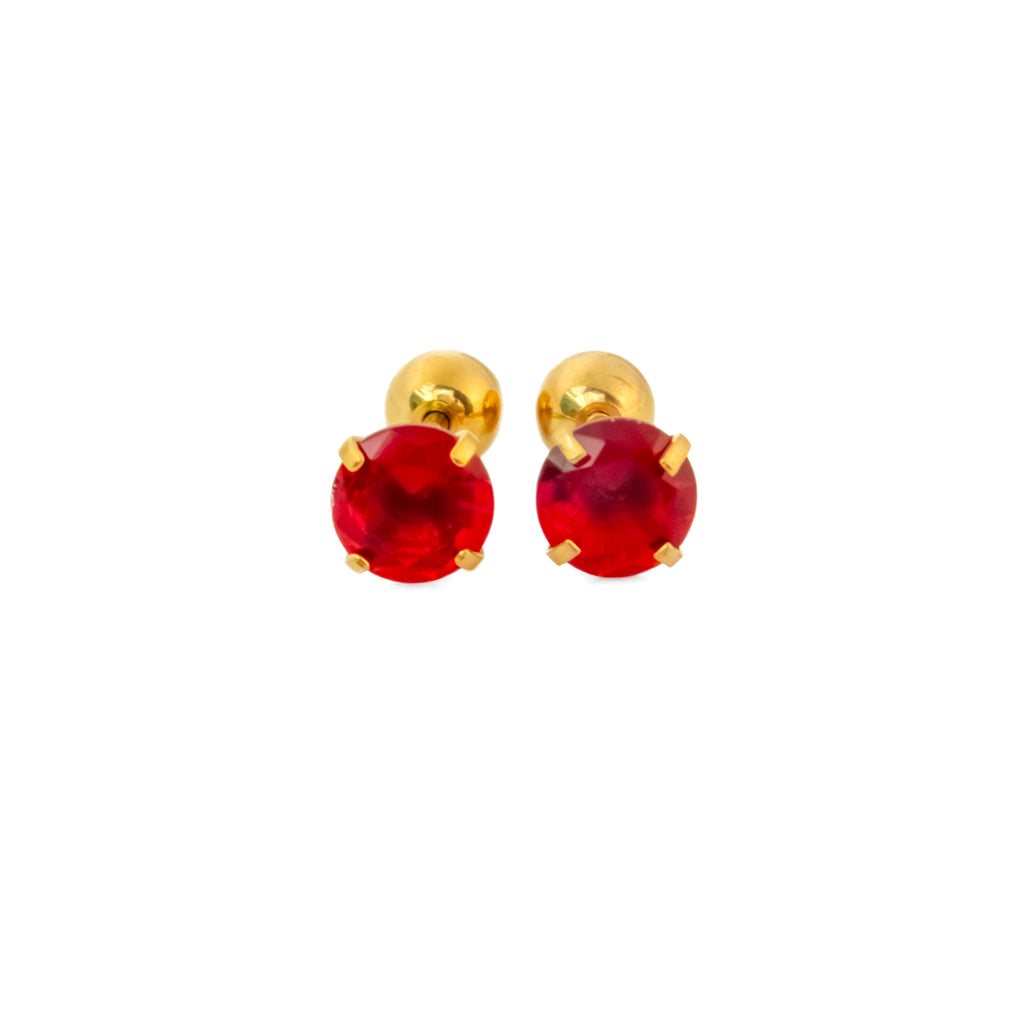 Aretes Mini Punto Rojo
