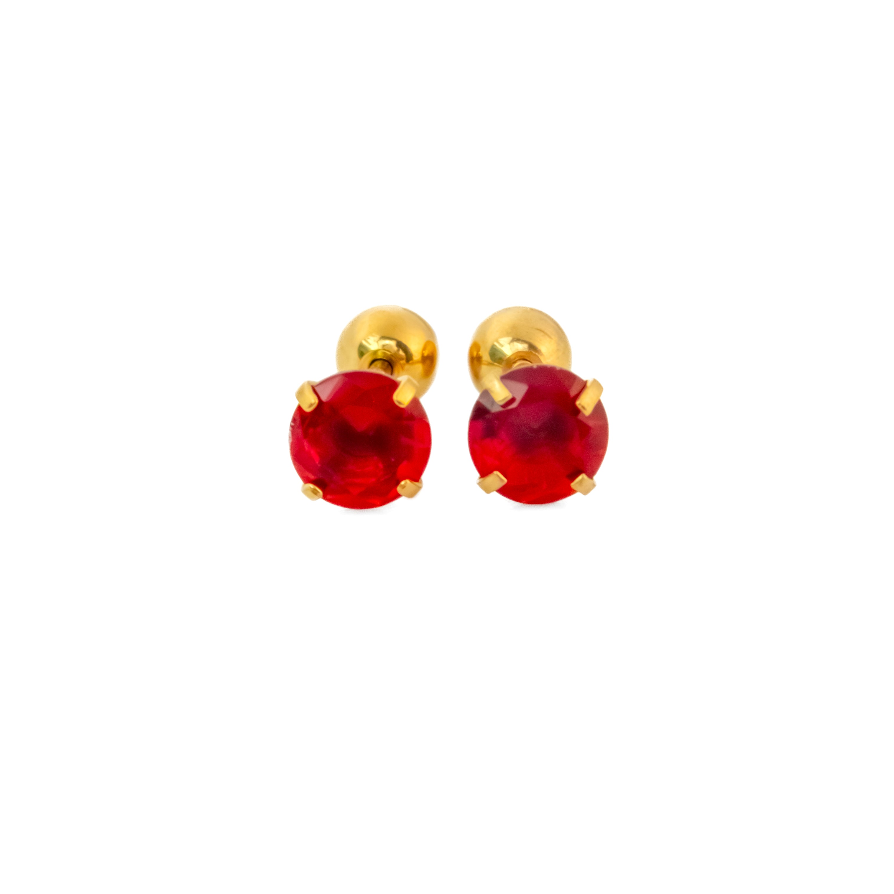 Aretes Mini Punto Rojo
