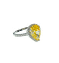 Anillo Halo Gota Amarilla