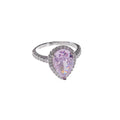 Anillo Halo Gota Rosa