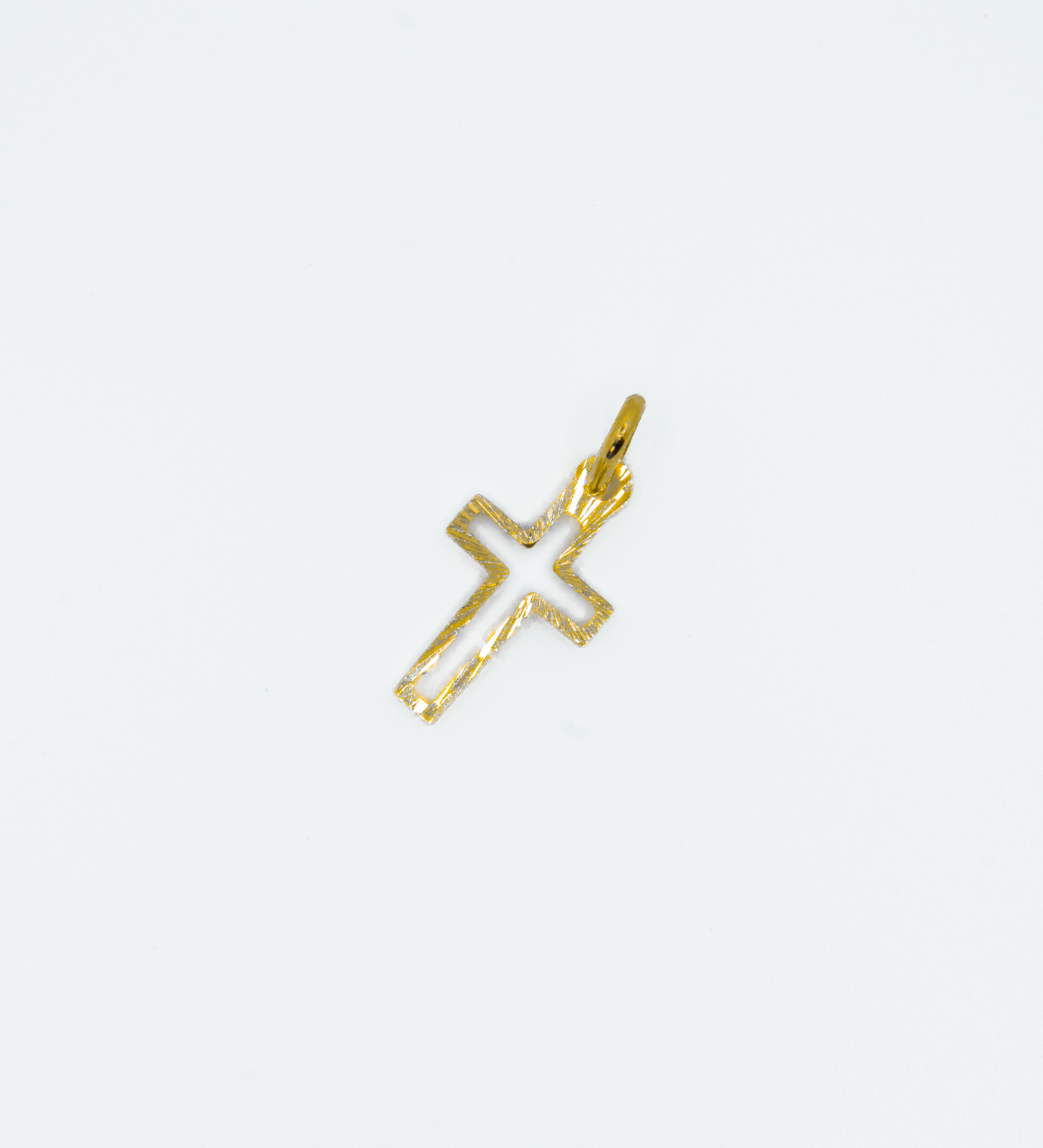 DIJE DE ORO CRUZ HUECA