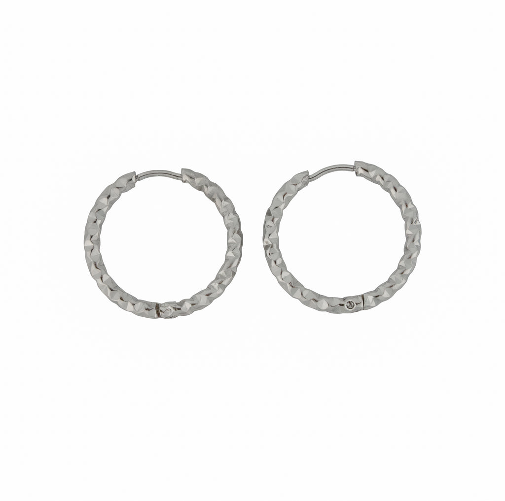 Aretes Argolla Texturizada Clásica