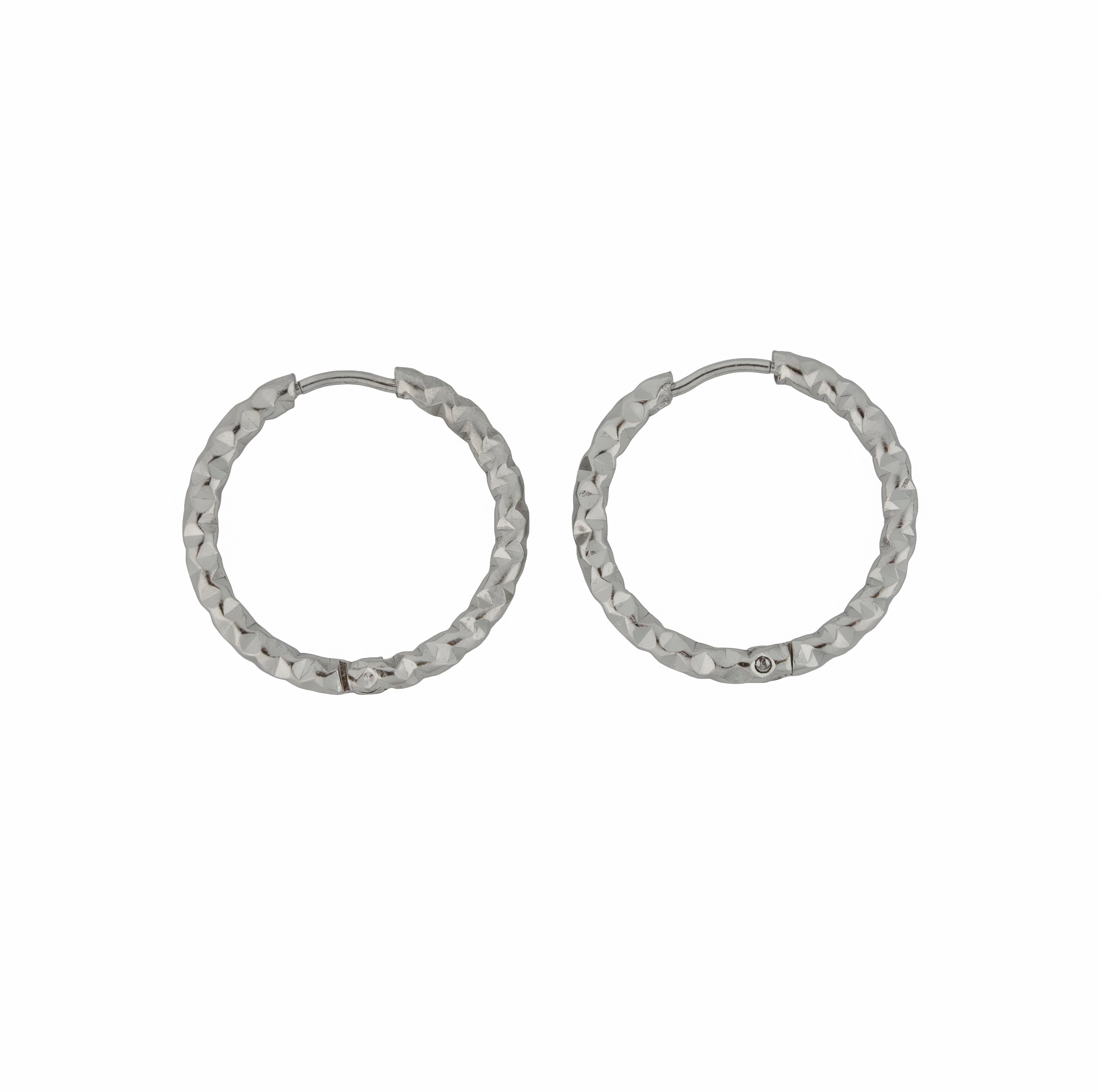 Aretes Argolla Texturizada Clásica