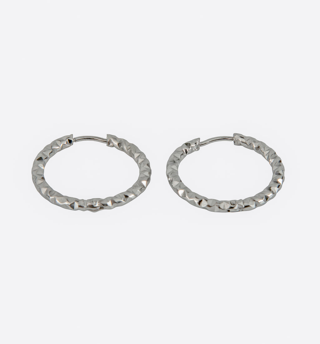 Aretes Argolla Texturizada Clásica