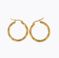 Aretes Argolla Trenzada Clásica