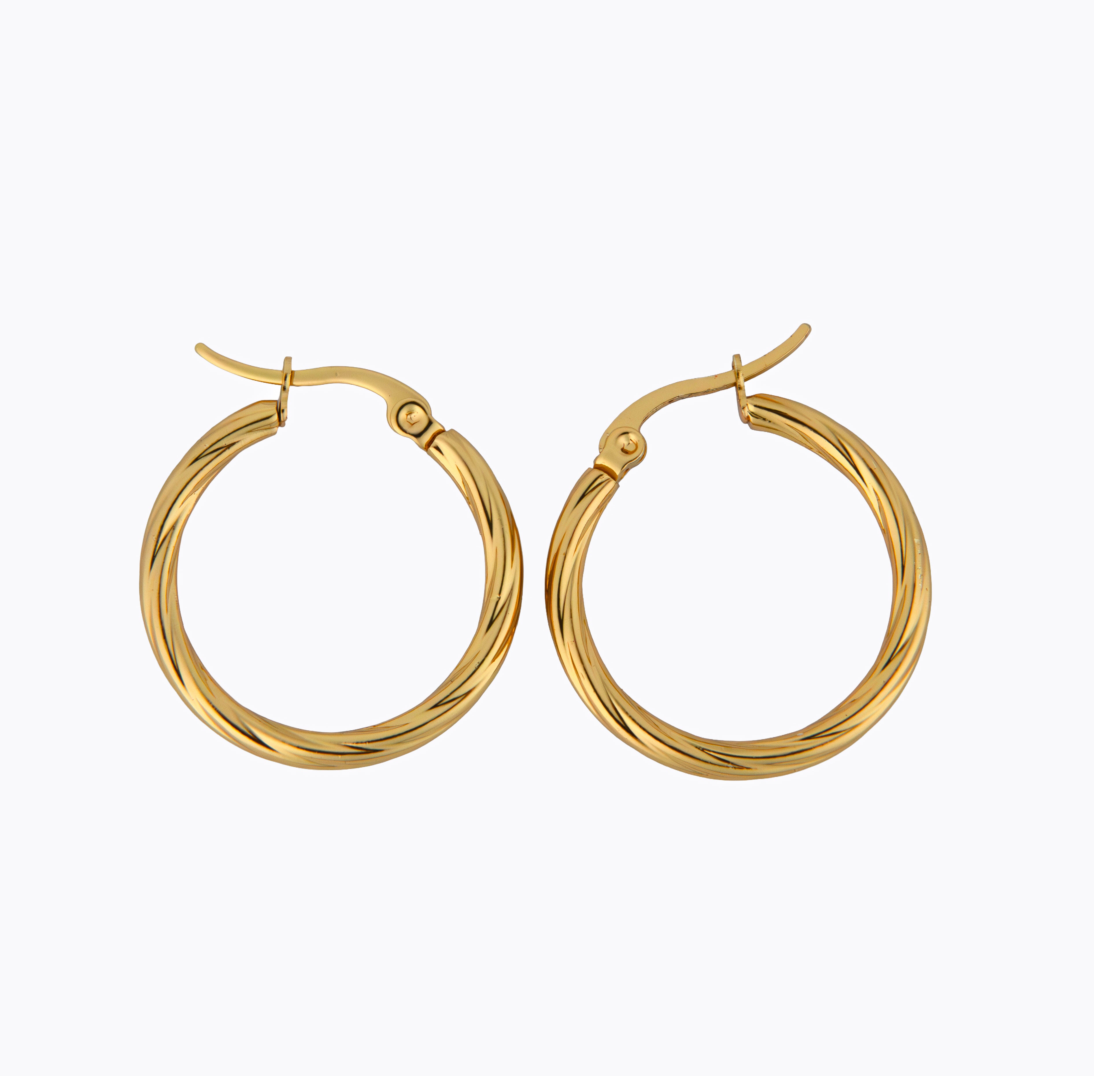 Aretes Argolla Trenzada Clásica