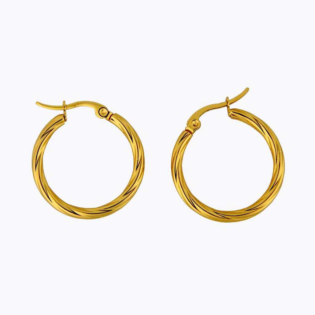 Aretes Argolla Trenzada Clásica