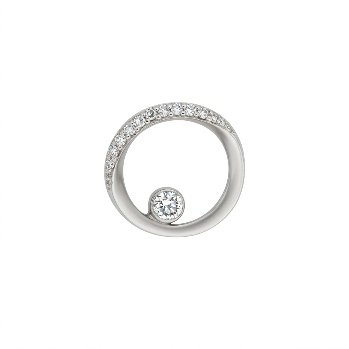 Dije Circular Oro Blanco