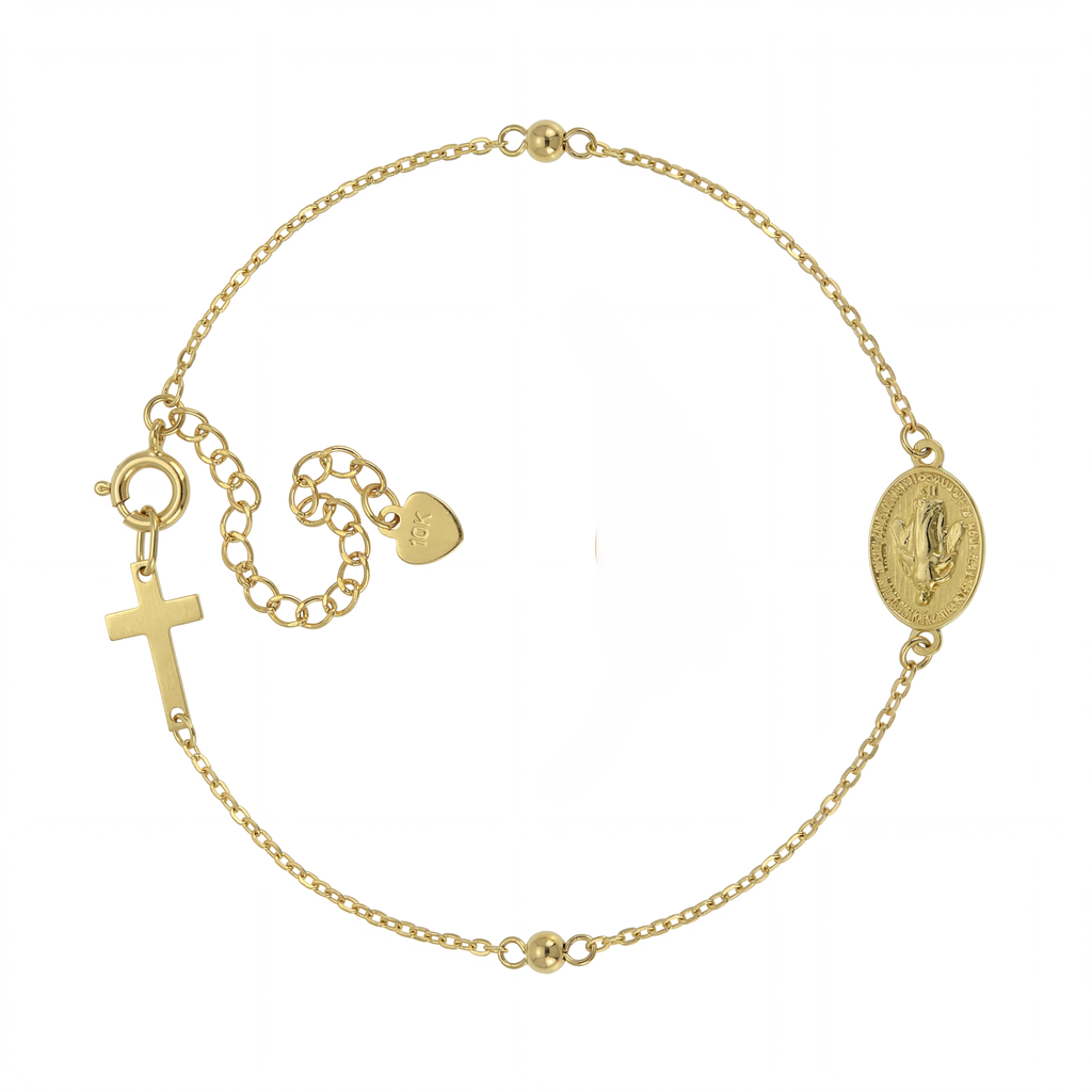 Pulsera Cruz con Virgen